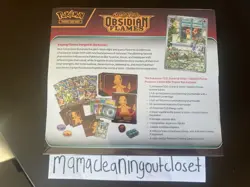 Pokemon Center Exclusive Obsidian Flames ETB Elite Trainer Box SEALED (dent) - Image 2