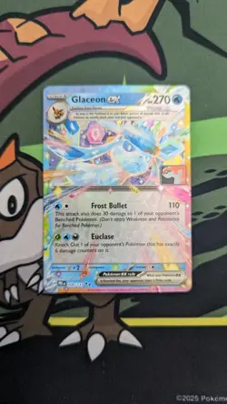 Pokemon Glaceon EX 026/13 NM Play! Prize Pack Series 7 Stamped - Image 1