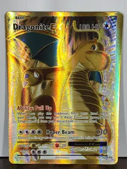 2016 POKEMON XY EVOLUTIONS DRAGONITE EX 106/108 FULL ART HOLO NM. - Image 1