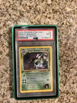 2000 Pokemon Gym Challenge 1st Edition #4 Erika's Venusaur Holo PSA 9 MINT - Image 1