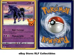 2022 Pokemon, Lost Origin Trick or Trade, #081/196 Spectrier, Stamped Holo Rare - Image 1