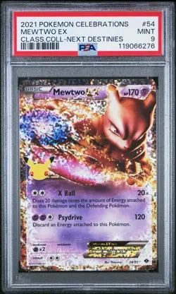 2021 POKEMON CELEBRATIONS CLASSIC COLL #54 MEWTWO EX PSA 9 - Image 1