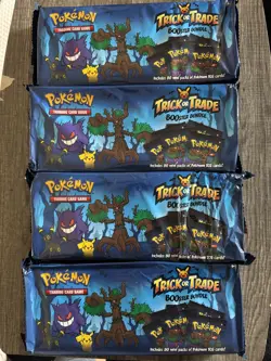 Lot of 4 Pokemon Halloween Trick or Trade 2024 BOOster Bundles 320 Packs - Image 1