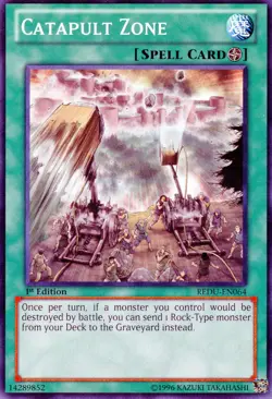 Yugioh! LP Catapult Zone - REDU-EN064 - Common - 1st Edition Lightly Played - Image 1