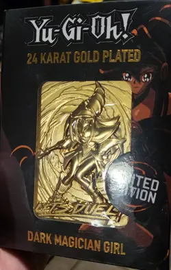 Yugioh Dark Magician Girl Limited Edition 24 Karat Gold Plated Metal Card New - Image 3