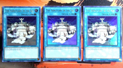 YuGiOh! 3x The Sanctuary in the Sky GFP2-EN151 1st Edition NM UR Playset - Image 1