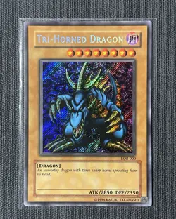 Yugioh! Tri-Horned Dragon LOB-000 | Wavy Unlimited - NM - Image 1