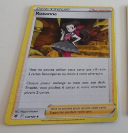 POKEMON ASTRES RADIEUX FRANCAISE CARD CARTE ROXANNE 150/189 FR JCC NM - Image 1