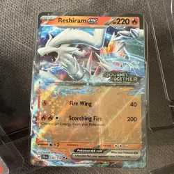 Pokemon TCG Journey Together Reshiram EX Double Rare Holo Card 030/159 (Stamped) - Image 1