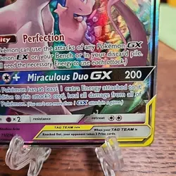 Mewtwo & Mew GX Holo Card 71/236 Unified Minds Tag Team Pokemon TCG - Image 5