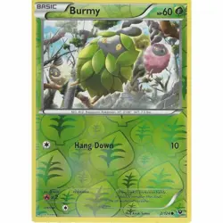 POKEMON CARD REVERSE HOLO BURMY 2/124 NO 412 BAGWORM POKEMON TCG CCG - Image 1