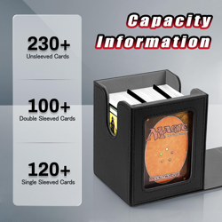 MTG Deck Box for Commander Display Window,Card Deck Box Fits 100 Double Sleeved - Image 3
