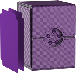 Purple Deck Box for MTG Cards, Trading Card Storage Box with 2 Dividers per Hold - Image 1