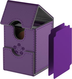 Purple Deck Box for MTG Cards, Trading Card Storage Box with 2 Dividers per Hold - Image 2