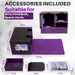 MTG Deck Box Commander Deck Box,Trading Card Storage Box with Commander Display, - Image 2