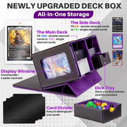 MTG Deck Box Commander Deck Box,Trading Card Storage Box with Commander Display, - Image 3