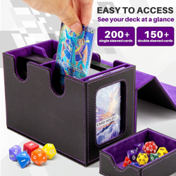 MTG Deck Box Commander Deck Box,Trading Card Storage Box with Commander Display, - Image 5