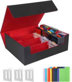 Card Deck Case for Trading Cards, 1800+ MTG Deck Box with Card Supporters & Divi - Image 1