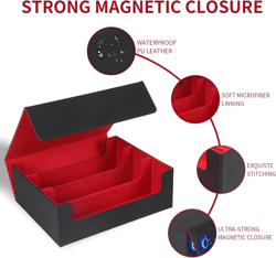 Card Deck Case for Trading Cards, 1800+ MTG Deck Box with Card Supporters & Divi - Image 5