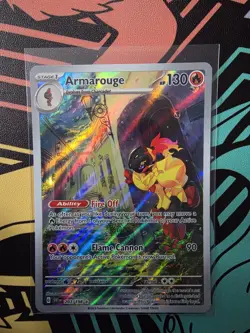 Pokemon TCG Scarlet and Violet Armarouge Illustration Rare Card 203/198 Base Set - Image 1
