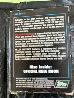 Killer Instinct Collectible Card Game Starter Deck Topps 1996 Nintendo - Image 3