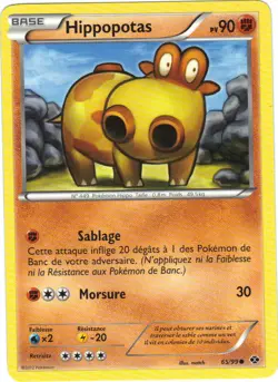 POKEMON CARD HIPPOPOTAS 65/99 NO 449 HIPPO POKEMON TCG CCG - Image 1