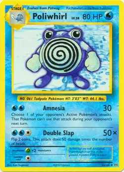 POKEMON CARD POLIWHIRL 24/108 NO 061 TADPOLE POKEMON TCG CCG - Image 1