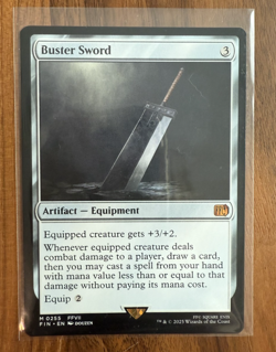 Buster Sword Final Fantasy Magic the Gathering MTG Mythic 0255 FFVII - Near Mint - Image 1