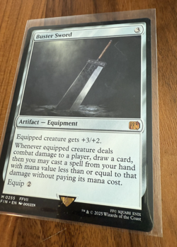 Buster Sword Final Fantasy Magic the Gathering MTG Mythic 0255 FFVII - Near Mint - Image 2