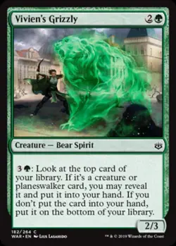 Vivien's Grizzly -Foil Near Mint MTG War of the Spark - Image 1