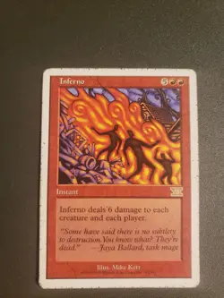 Inferno 6th Edition HP Red Rare MAGIC THE GATHERING MTG - Image 1