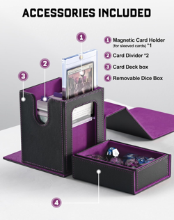MTG Commander Deck Box with Display Window, Deck Box Holds 100 Double-Sleeved Wi - Image 5