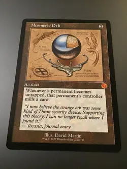 MTG Brothers War #94 Retro Frame Schematic Mesmeric Orb NM - Image 1