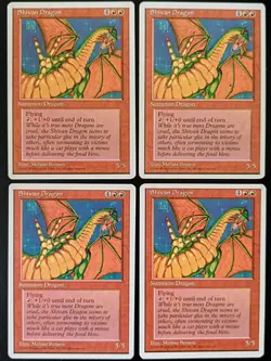 MTG | 4 x Shivan Dragon | Fourth Edition | Magic The Gathering | Playset - Image 1