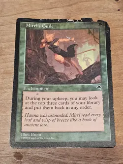 MTG Tempest Mirri's Guile Rare Magic the Gathering Card Green Enchantment - Image 1
