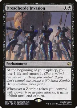 Dreadhorde Invasion 1x FOIL WAR MTG War of the Spark Rare MINT black - Image 1