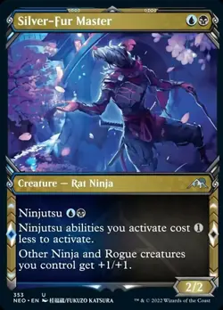 MTG Silver-Fur Master (Showcase Ninja) [Kamigawa: Neon Dynasty] Foil Near Mint M - Image 1