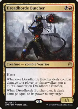 Dreadhorde Butcher 1x FOIL WAR MTG War of the Spark Rare MINT black red - Image 1