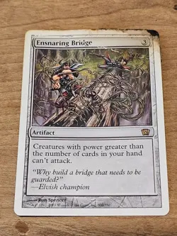 MTG Eighth 8th Edition Ensnaring Bridge Rare Magic the Gathering Card Artifact - Image 1