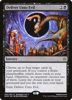 Deliver Unto Evil 1x FOIL WAR MTG War of the Spark Rare MINT black - Image 1