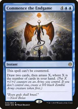 Commence the Endgame 1x FOIL WAR MTG War of the Spark Rare MINT blue - Image 1