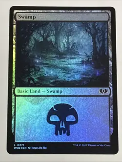 MTG Wilds of Eldraine Swamp Foil 0271 NM - Image 1