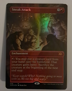Sneak Attack Borderless Foil NM/M Double Masters Magic the Gathering MTG - Image 1