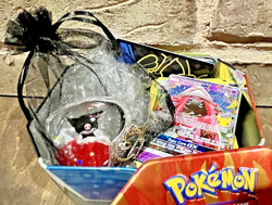 150 Shiny Pokemon Cards in Tin - Plus Cute Sanrio Kuromi Keychain - Image 1
