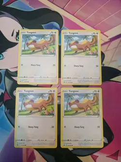 Pokemon Crown Zenith ×4 Yungoos #117 Common Near Mint Playset - Image 1