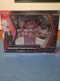 Pokemon TCG Destined Rivals Team Rocket's Mewtwo Ex Box Sealed - Image 1