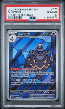 2024 Pokemon Shrouded Fable DUSKNOIR Illustration Rare 070/064 PSA 10 - Image 1