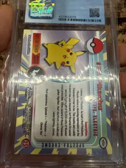 2000 TOPPS CHROME POKEMON T.V. SPECTRA #25 PIKACHU CGC 5.5 - Image 3