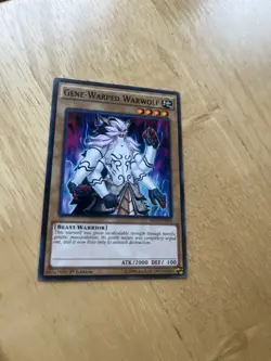 Yugioh Gene-Warped Warwolf BP02-EN002 1st Edition Mosaic Rare Foil Near Mint - Image 1
