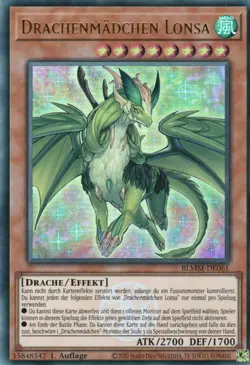 yugioh 1x Drachenmadchen Lonsa BLMM-DE061 ULTRA RARE 1AUFLAGE DEUTSCH - Image 1